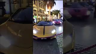 Lamborghini dubai street dubai sup [upl. by Rufe249]