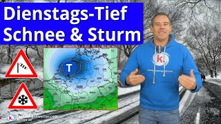 Kräftiger Kaltlufteinbruch Schnee Sturm und unsicheres DienstagsTief [upl. by Alana618]