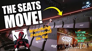 4DX THEATER EXPERIENCE 🥽DEADPOOL MOVIE🎬 EVERYTHING YOU CAN FEEL WINDLIGHTINGMOVING11FULL VLOG [upl. by Inaluahek]