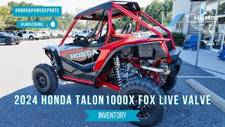 2024 HONDA TALON1000X FOX LIVE VALVE  Inventory at AVALANCHEMOTORSPORTS [upl. by Jobye]