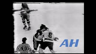 NHL May 8 1975 Philadelphia Flyers v New York Islanders R x2 Clips  HL Dave Schultz v Clark Gi [upl. by Rimhsak]