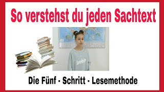 So VERSTEHST du JEDEN SACHTEXT  mit der FünfSchrittLesemethode ganz einfach  Schlau gefragt [upl. by Shauna266]