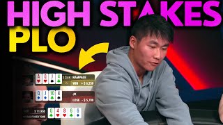 A Wild RUN and the PERFECT Flop at WPTs Live High Stakes PLO Cash Game [upl. by Lihka]