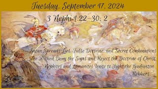 Tuesday Sept 17 2024  3 Nephi 12230 2 [upl. by Hgielar]