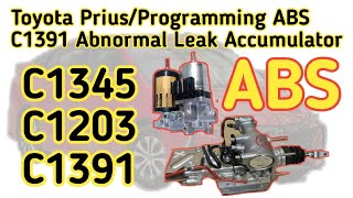 Toyota Prius C1203C1345 Not Learning Linear ValveOffset CalibrationC1391 Abnormal Leak Accumulator [upl. by Morley]