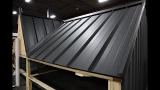 How to install a snaplock standing seam metal roof  Steel Canada Roofing and Siding Limited [upl. by Yovonnda]