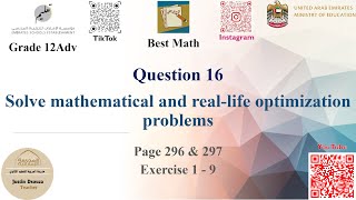 Solve mathematical and real life optimization problems  Q16 P2  EoT2 [upl. by Onilecram709]