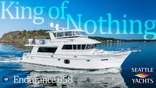 Is this the most yacht you can get in 65 feet King Of Nothing Endurance E658  65 foot motor yacht [upl. by Eirahs]