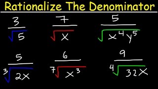 Rationalize the Denominator and Simplify With Radicals Variables Square Roots Cube Roots Algebra [upl. by Joselow]