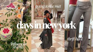 days in NYC vlog  spring thrift haul the MET date night emotional days [upl. by Ecnerewal]