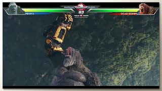 Godzilla amp Kong vs Scar King with Healthbars  Godzilla X Kong The New Empire Trailer [upl. by Anaiek]