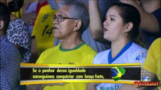 Mangueirão lotado cantando o Hino Brasileiro  Belém PA  28092011 [upl. by Eelrefinnej]