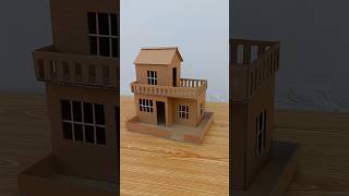 How To Make Cardboard House DIY Miniature Cardboard House Making For School Project [upl. by Linder203]