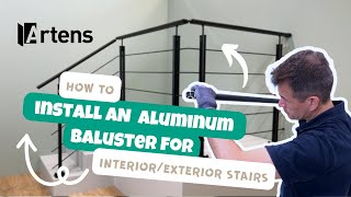 🛠 TUTO  Comment poser un garde corps ALYA en aluminium pour escalier intérieurextérieur [upl. by Ellah]