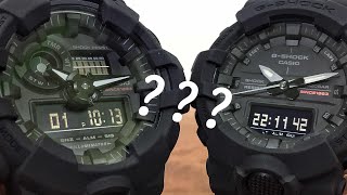 Big Bang Black series GA835 versus GA735  GShock watch features amp size comparison [upl. by Aynnat]