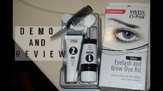 DYEING MY EYELASHES WITH Swiss O Par Eyelash amp Brow Dye Kit⎜Demo [upl. by Nemra432]