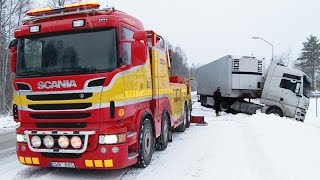 Scania 8x4 Boniface vs MAN  Heavy Recovery  Sweden [upl. by Stockton]