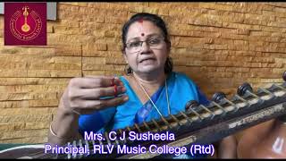 Veena വീണാനാദം Mrs C J Susheela Principal RLV Music collegeRtd amp Prof Ramesh Govind [upl. by Llevol]