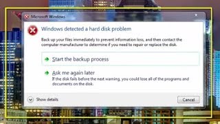 حل مشكلة Windows Detected a hard disk problem [upl. by Aon]