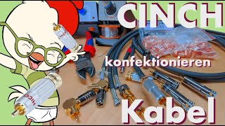 Cinch  RCA Kabel konfektionieren [upl. by Dobb]