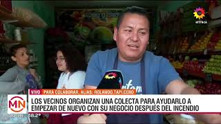 ¡SOLIDARIDAD BARRIAL A Rolando se le incendió su tapicería y los vecinos no dudaron en ayudarlo [upl. by Valentino988]