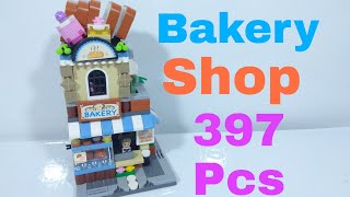 Brick Collection Loz Mini Street Building Bakery Shop speed build [upl. by Whitney]