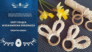 Makrama Jak zrobić uszy zająca  tutorial bunny ears  dekoracje wielkanocne DIY [upl. by Lanos5]