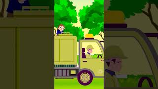 monkey car nurseryrhymes shorts [upl. by Boswall]