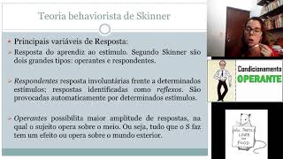 Teorias da Aprendizagem  Teoria Behaviorista de Skinner [upl. by Zoltai18]