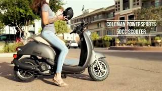 Scooter  Coleman Powersports JL49 Product Showcase 50cc [upl. by Lleon]