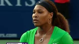 Serena Williams vs Alona Bondarenko  2011 Rogers Cup R1 Highlights [upl. by Ellehcyt]