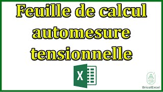 Carnet relevé de suivi tension artérielle Excel  feuille de calcul automesure tensionnelle [upl. by Rafaela942]