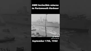 HMS Invincible returns to Portsmouth [upl. by Etnahsal698]