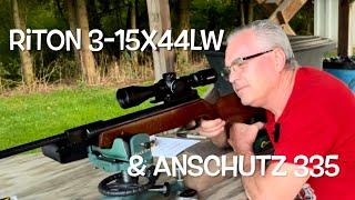 Anschutz 335 break barrel amp Riton 315x44LW scope at the range [upl. by Tdnerb]