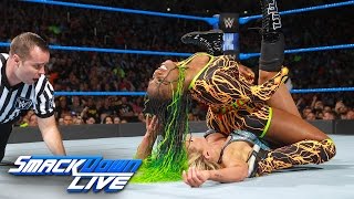 Naomi vs Charlotte Flair  SmackDown Womens Championship Match SmackDown LIVE April 25 2017 [upl. by Neeruan430]