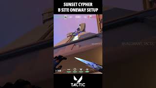 Sunset Cypher Defense B Site One Way Setup to Prevent Spike Install and Defuse  Valorant Tactic [upl. by Drusy655]