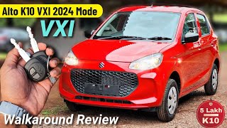 Alto K10 VXI 2024 Model 🔥 Alto K10 VXI with OnRoad Price Walkaround Review 5 Lakh [upl. by Wrigley878]