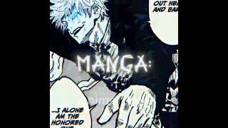 Gojo in anime and manga edit anime jujutsukaisen animeclips ytshorts animezone [upl. by Akaya660]