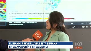 Inamhi prevé lluvias esta semana en la amazonía y sierra [upl. by Haskins161]