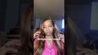 How to install a lace wig easy tutorial birthday hair wigs wiginstall wigtutorial hairstyle fyp [upl. by Sine]