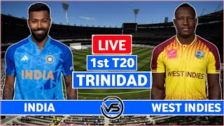 India vs West Indies 1st T20 Live  IND vs WI 1st T20 Live Scores amp Commentary [upl. by Llerrud]