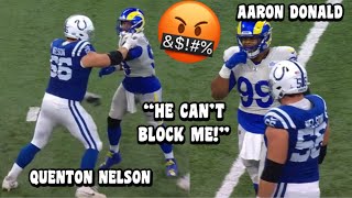 Aaron Donald ‘BULLIED’ Quenton Nelson 😳👀 OL vs DL Rams Vs Colts 2023 NFL Week 4 highlights [upl. by Yrrok]