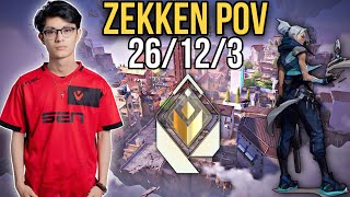 Sen Zekken POV Wjohnqt VALORANT 26123 RADIANT JETT GAMEPLAY [upl. by Nellie150]