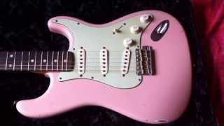 2008 Fender Stratocaster CS 59 relic shell pink  onlytease and view [upl. by Rudin]