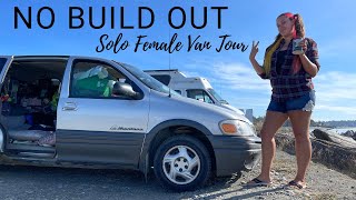 This Woman Is Living Alone In a Mini Van With No Van Build Making Home With Whatever She Has [upl. by Atileda932]