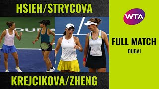 HsiehStrycova vs KrejcikovaZheng  Full Match  2020 Dubai Doubles Final [upl. by Gathers]