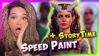 Baldurs Gate Speedpaint Storytime Digital Art  BG3 Pt 1 [upl. by Rednasela]