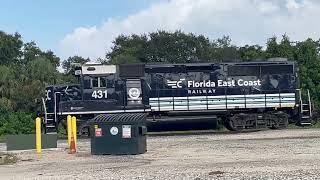 Railfanning at Fort Pierce around the Fort Pierce yard 92824 [upl. by Redmer663]