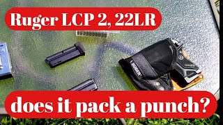 Ruger LCP 2 lite rack 22LR does it pack a punch will it cycle with Federal punch ammunition [upl. by Ielarol]