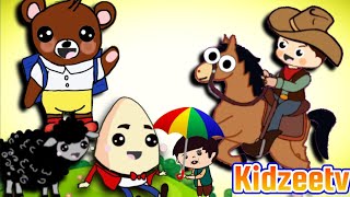 Nursery Rhymes for babies with lyrics New Yankee Doodle songTeddy Bear song and More Rhymes KIDZEE [upl. by Derrick151]